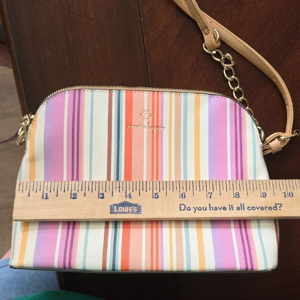 (J9) Nanette Lepore Multicolor Striped Crossbody Bag
